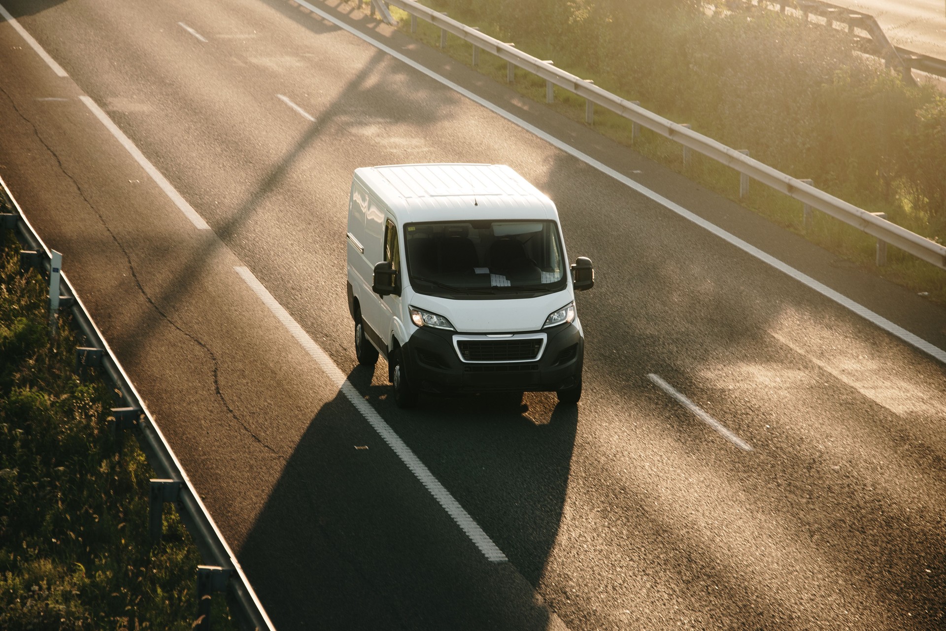 Van on a highway